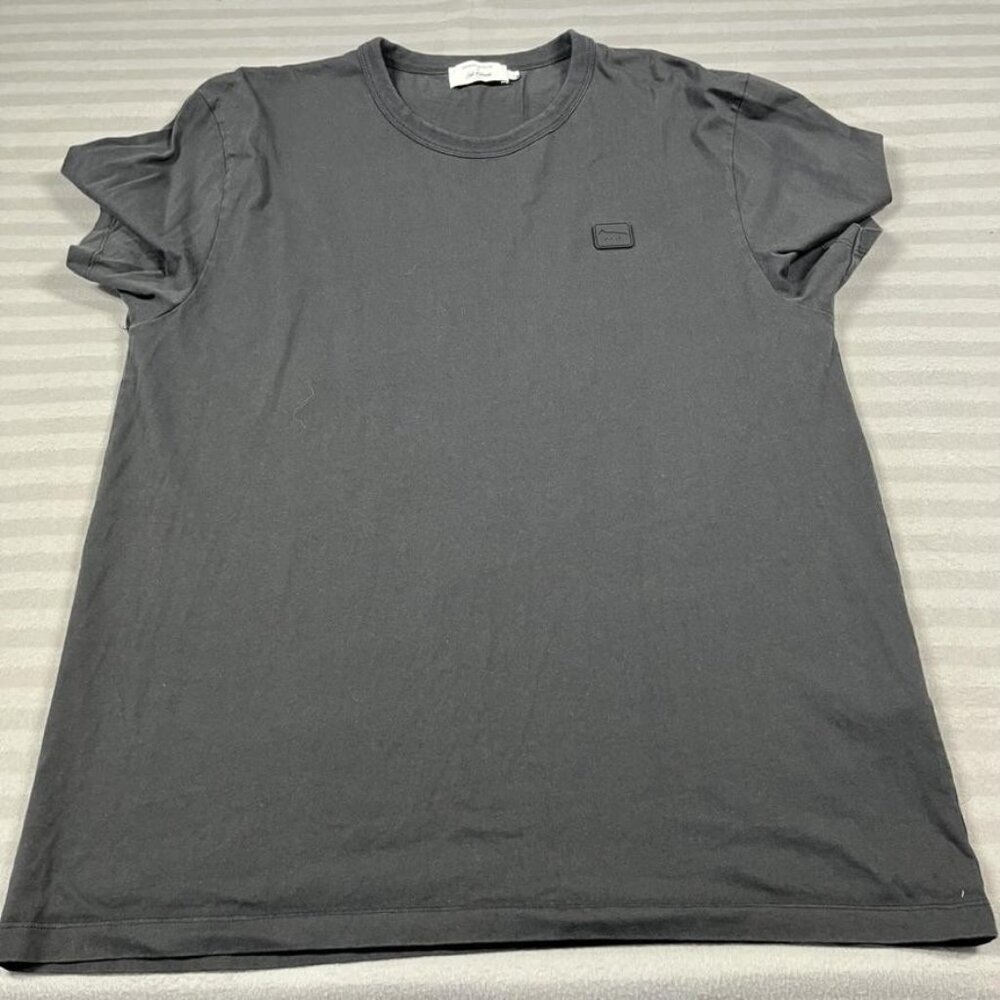Maison Kitsuné Shirt Mens XL Black Café Kitsuné Patch Logo Cotton Tee